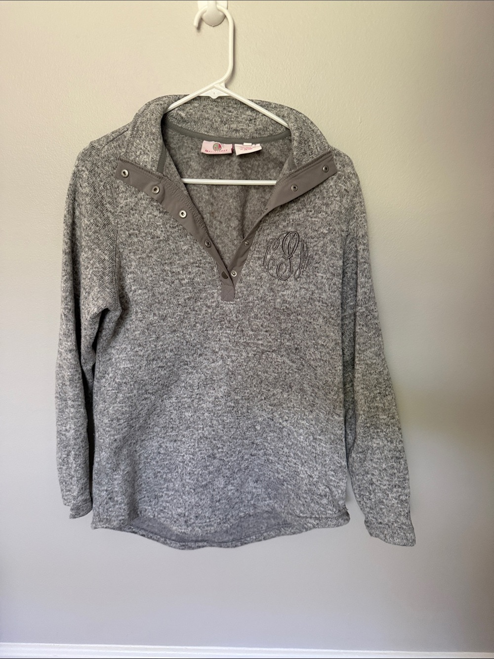 Monogram Marleylilly Gray Fleece Tunic Pullover